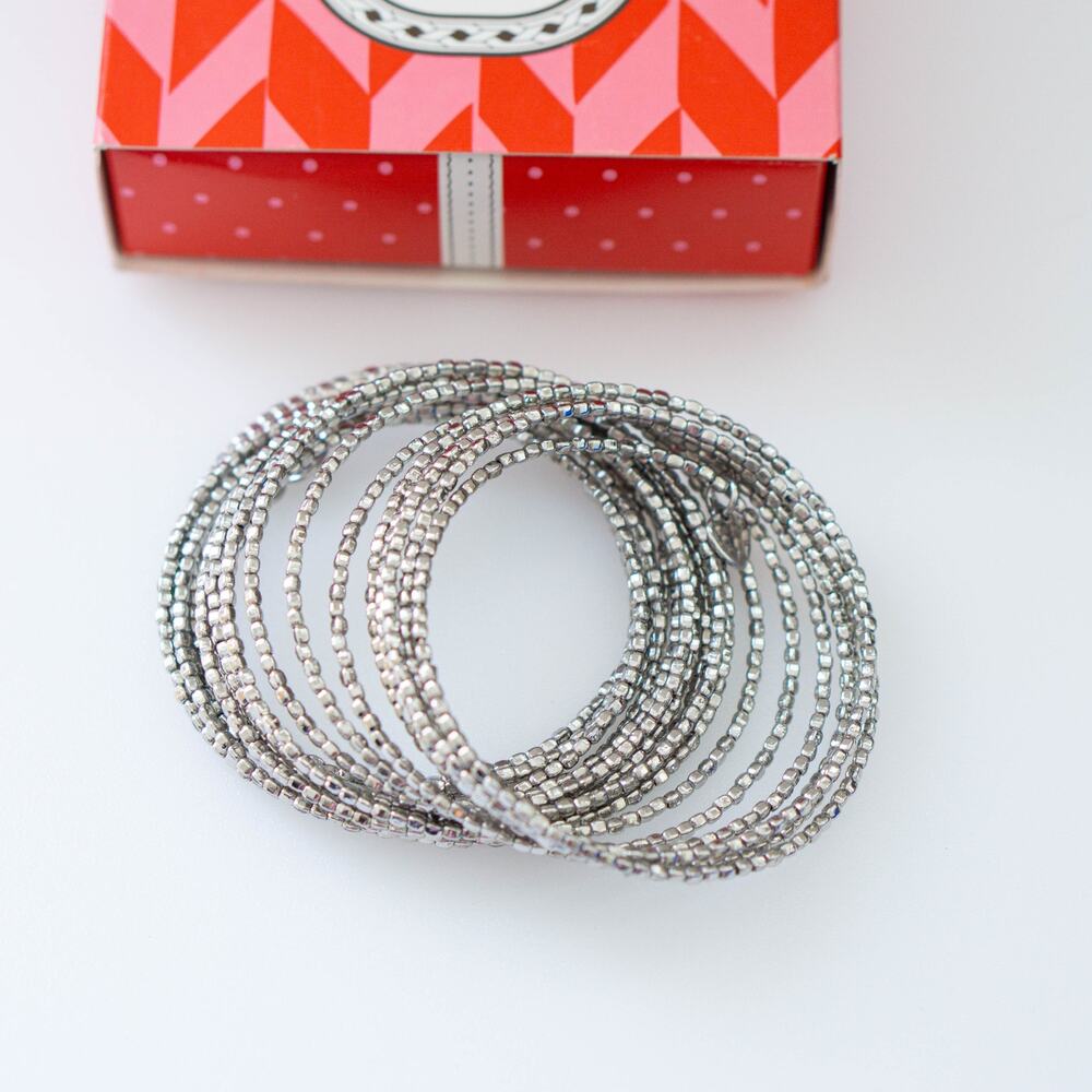 Stella & Dot Bardot Spiral Bangle Bracelet Silver - Picture 3 of 5